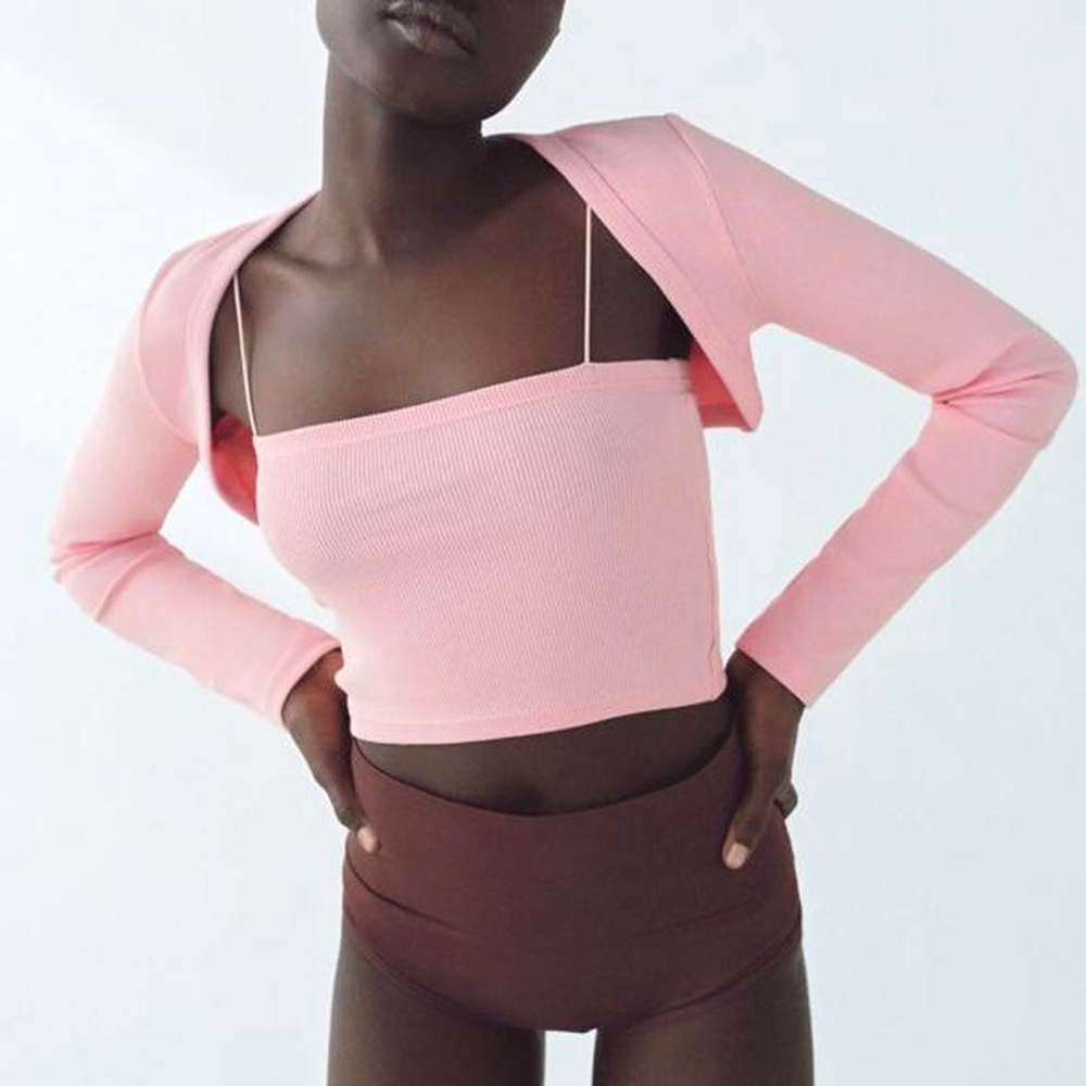 ZARA Ribbed Bolero